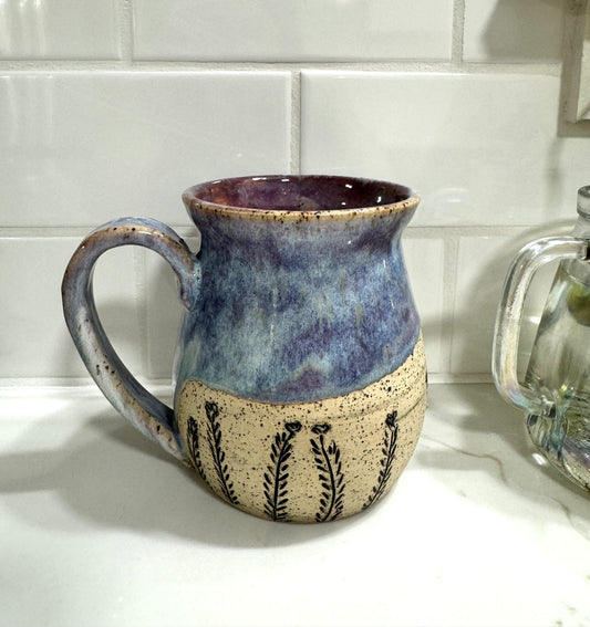 Wildflower pottery mug