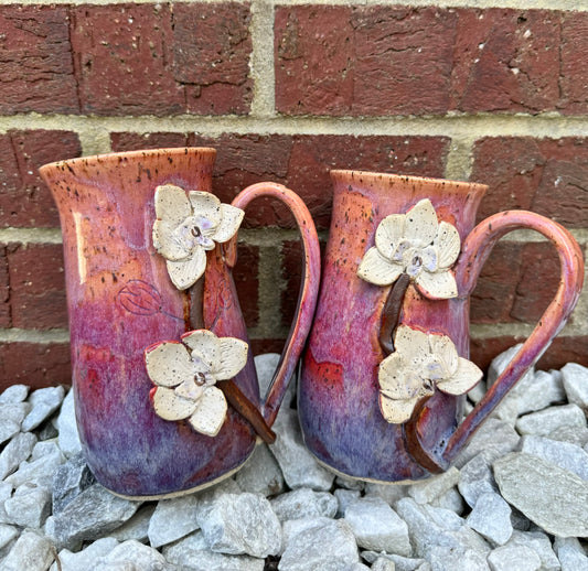 Orchid pottery mug