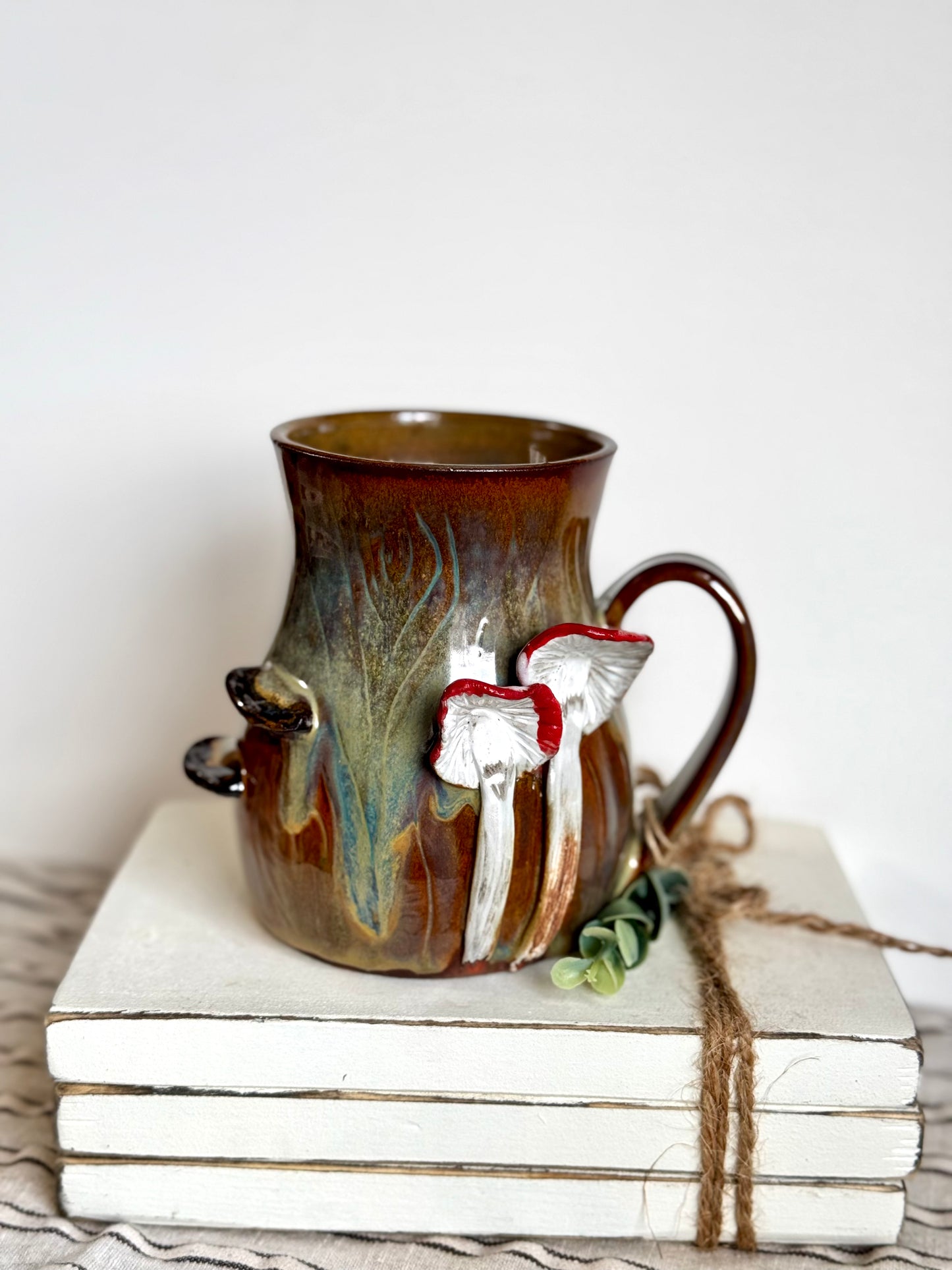 Mossy mushroom mug