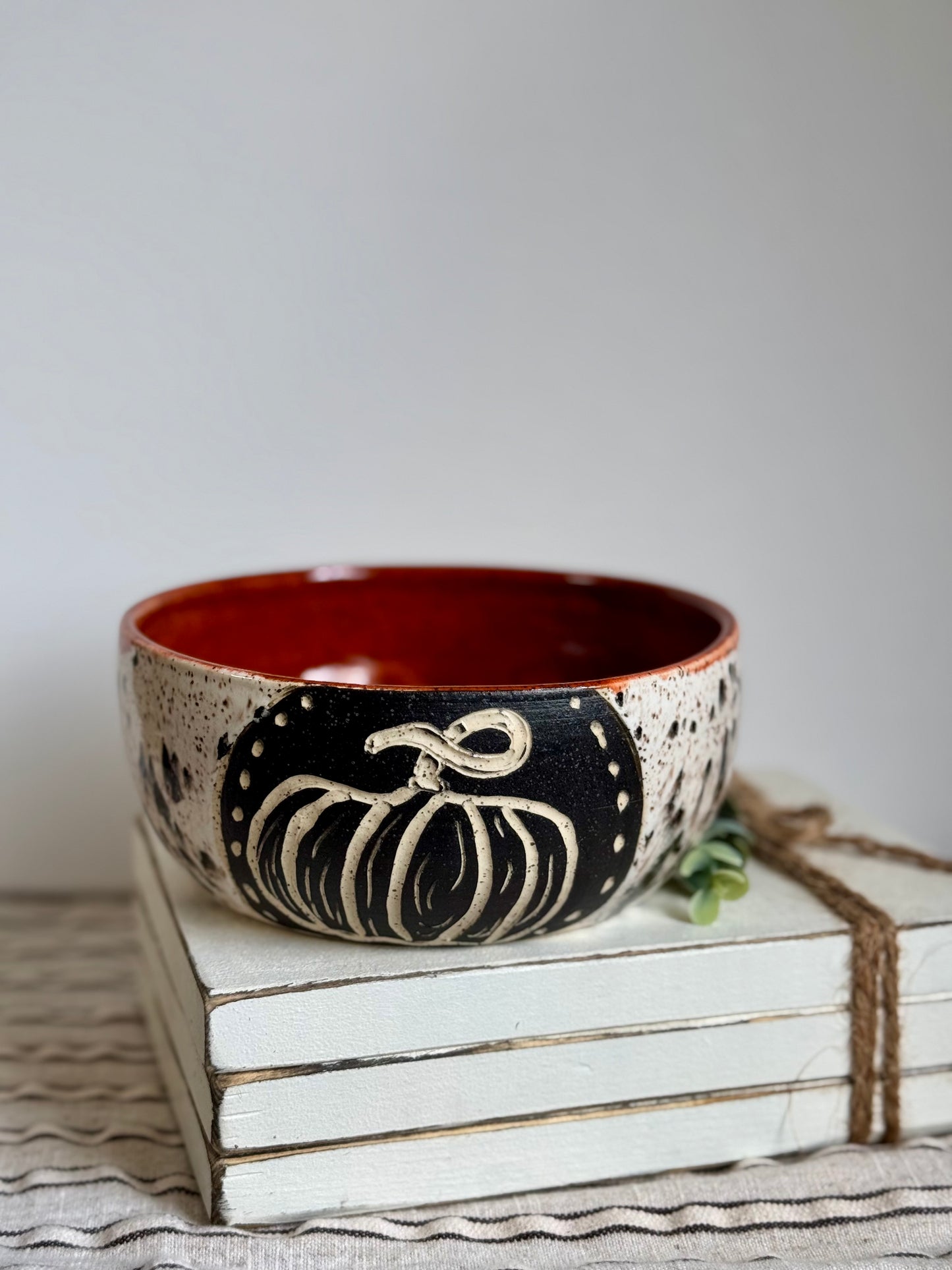 Speckled pumpkin bowl