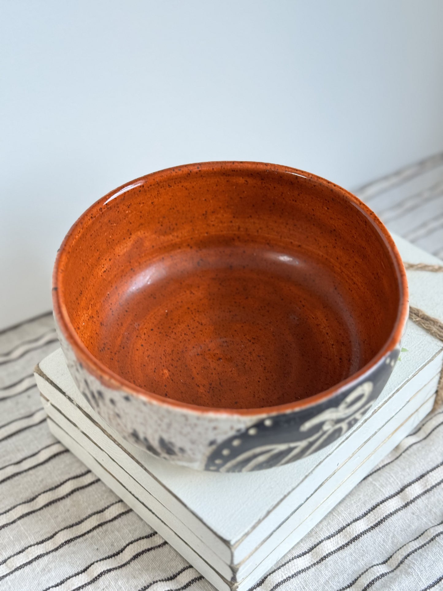 Speckled pumpkin bowl